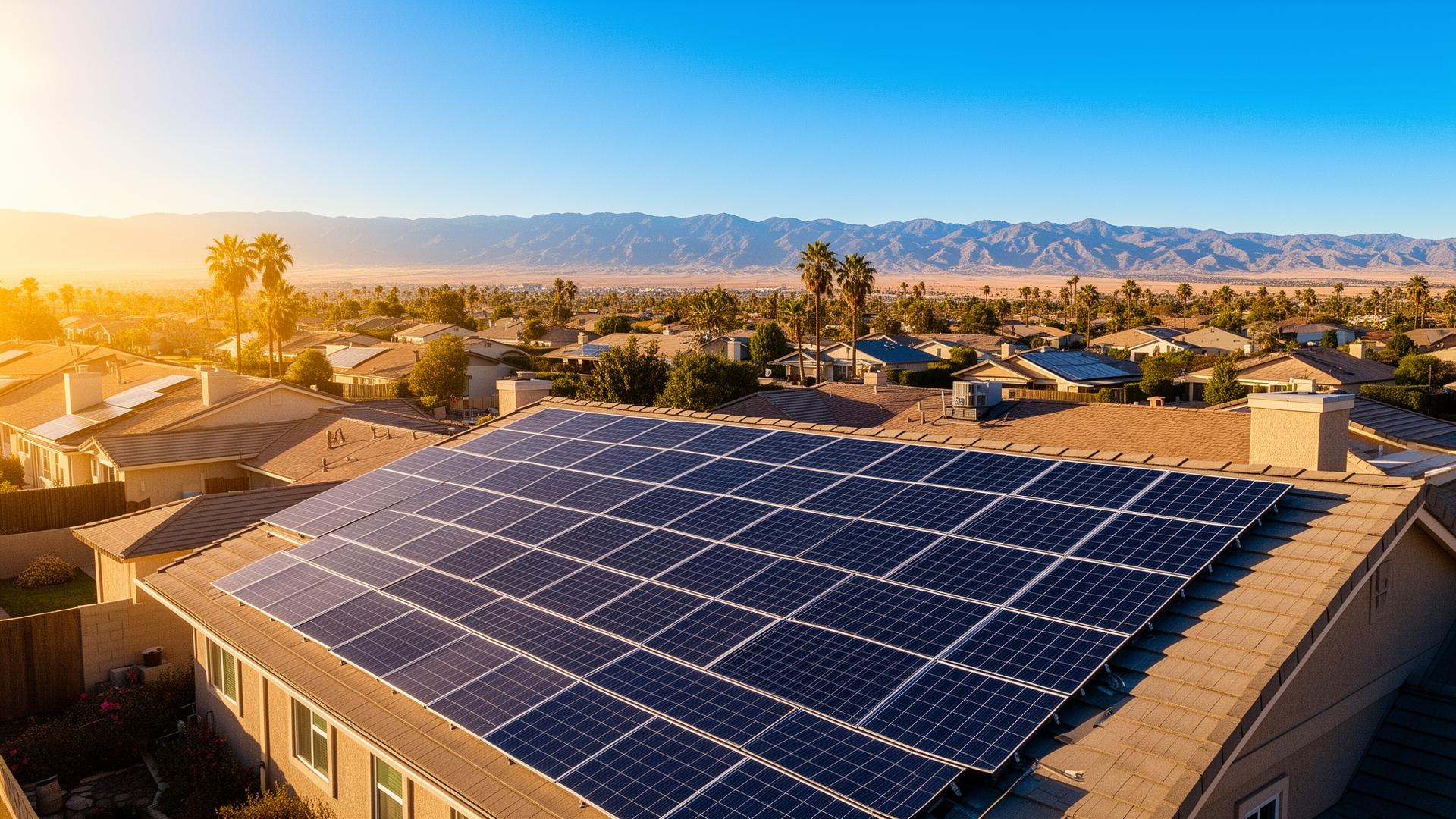Solar panels on California home